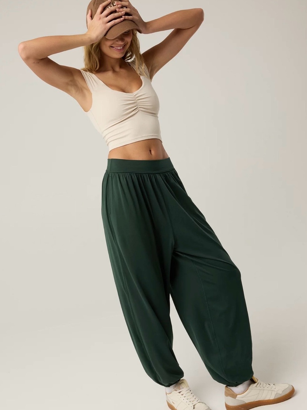 aerie Deep Green Go With The Flow Hugger Jogger